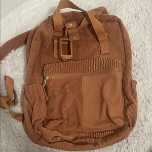 Wild Fable Corduroy Backpack in Rust Brown